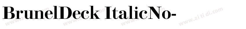 BrunelDeck ItalicNo字体转换
